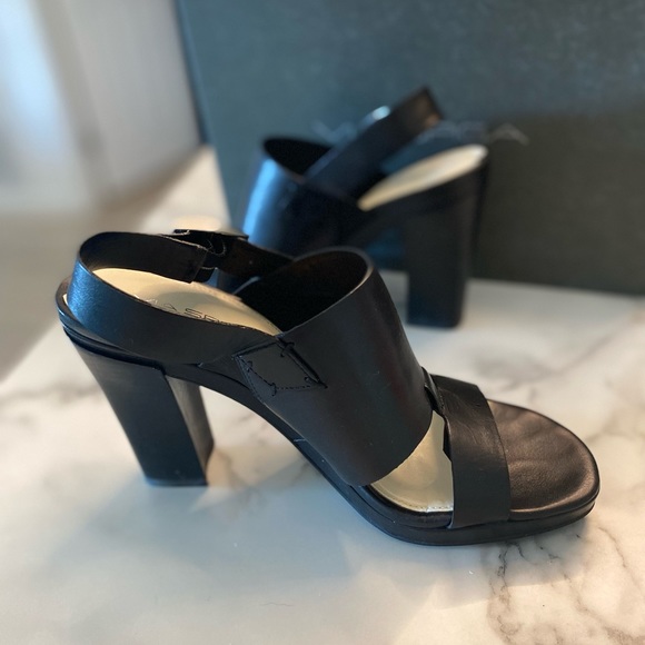 Via Spiga Ibiza Black Calf 7.5 M Heels Nordstrom - Picture 13 of 16